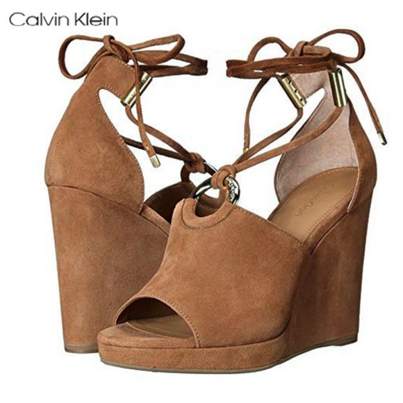 Calvin Klein Shoes - Calvin Klein Ramona Peep Toe Wedge-Size 11-NWT